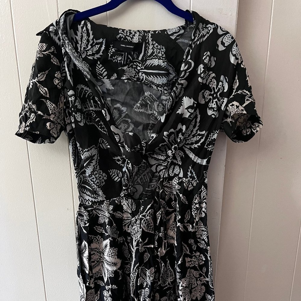 Authentic Isabel Marant Mira Printed Silk-Poplin Dress